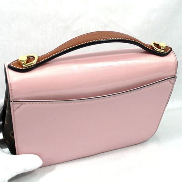 Louis Vuitton Monogram Patent Leather Cherry Wood BB Rose Ballerine Shoulder Bag - Picture 16 of 16